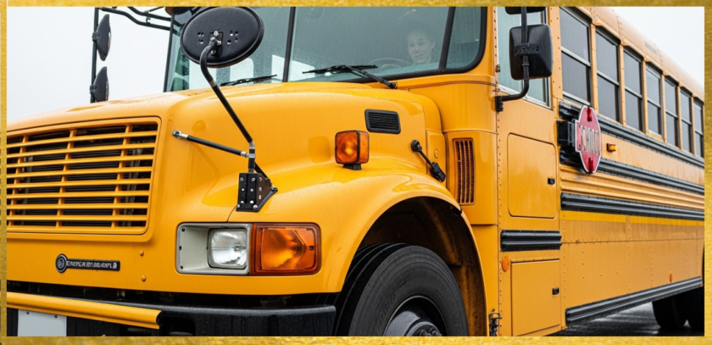 A School Bus Is Very Close