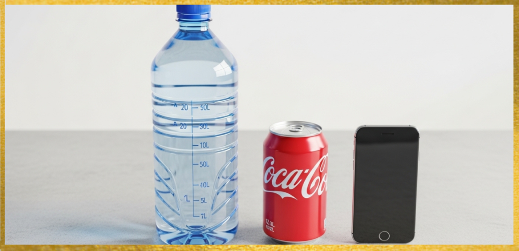 water bottle dimensions comparison