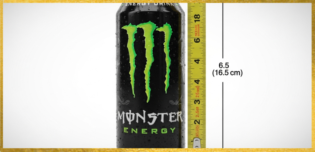 Monster can dimensions