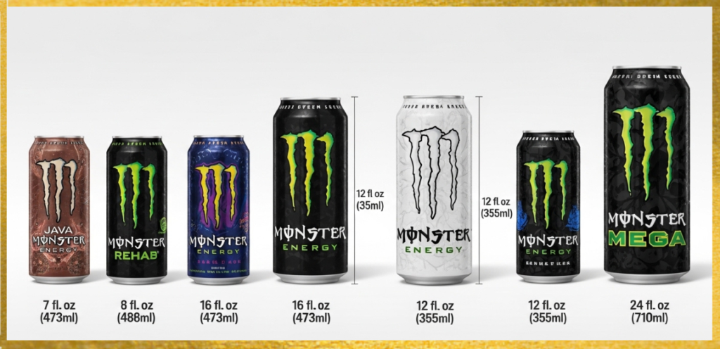 Monster can size comparison