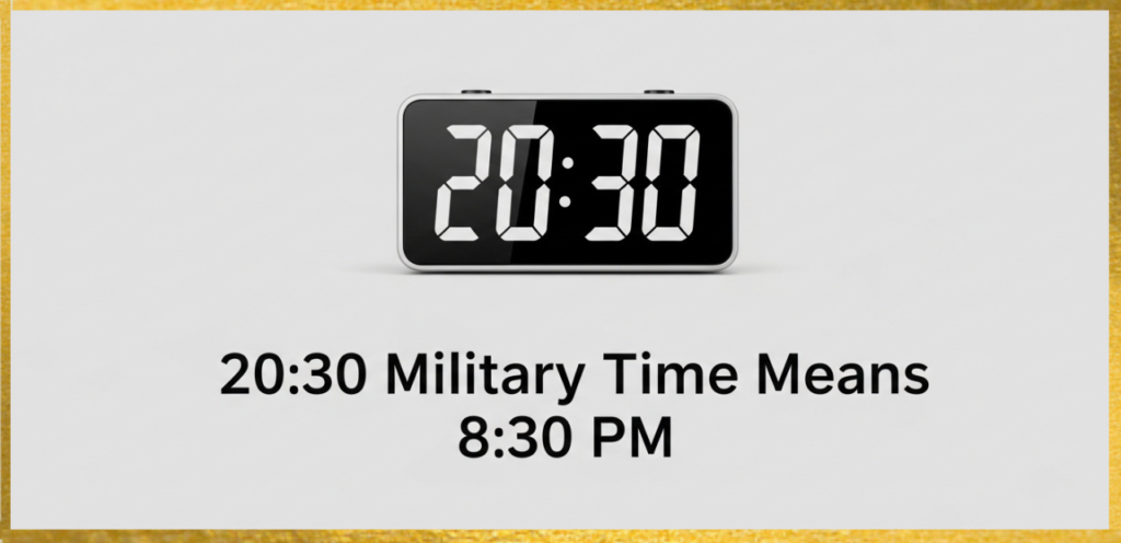 Main Keyword: 20:30 Military Time Meaning