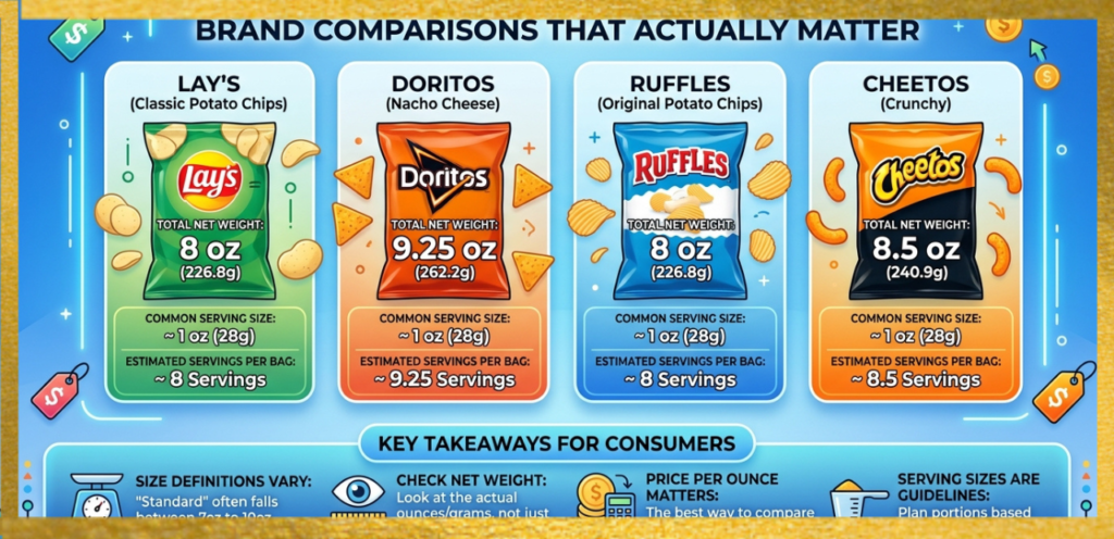 Chips Bag Size USA