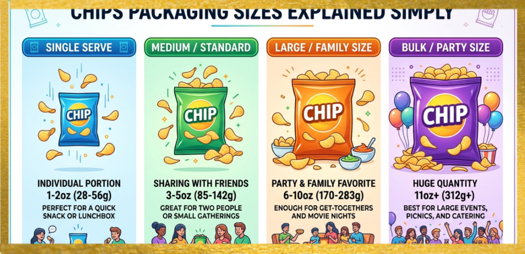 Chips Packaging Sizes