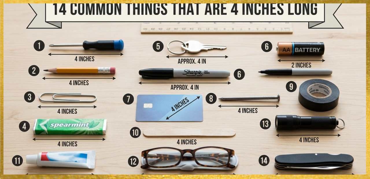 “things that are 4 inches long”