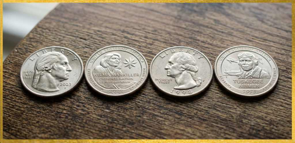 Four US Quarters in a Row