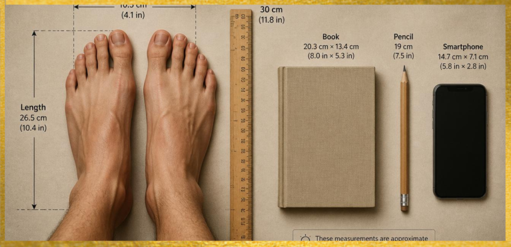 feet comparison with other measurements