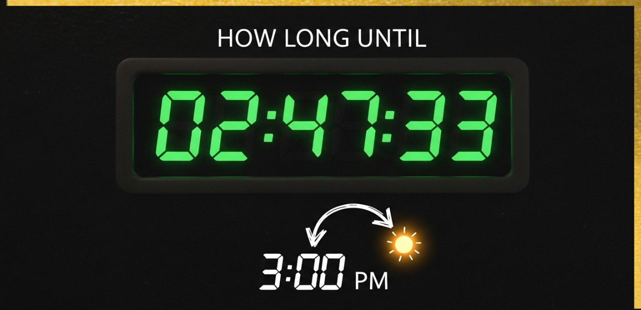 how long until 3:00 PM
