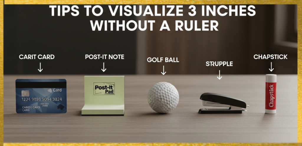 how to visualize 3 inches without a ruler