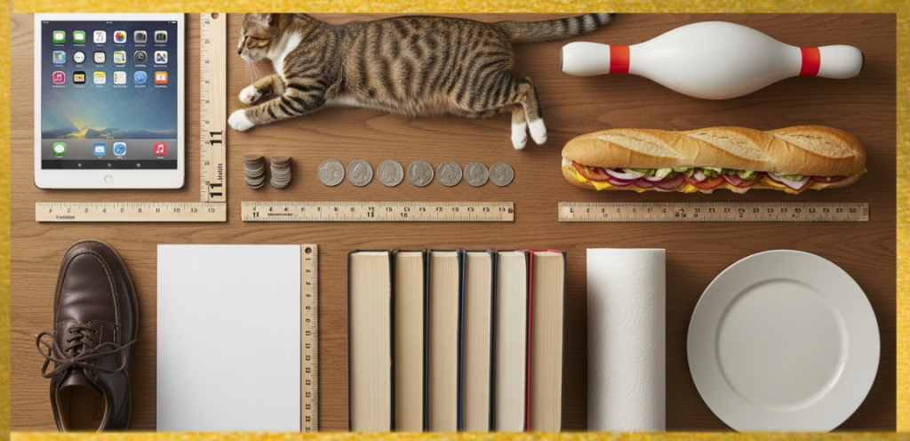 everyday objects that help visualize 11 inches