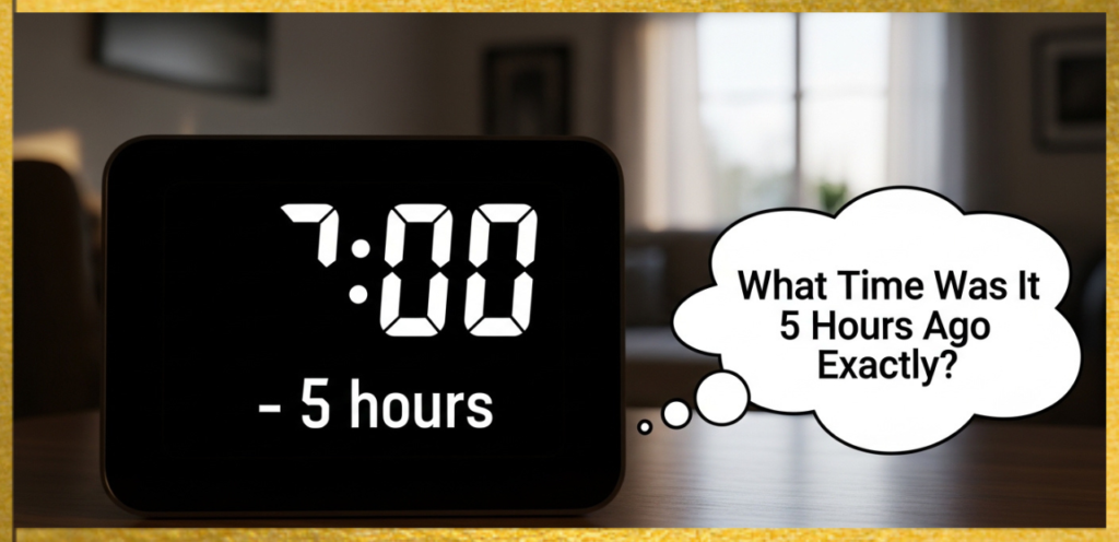 What Time Was It 5 Hours Ago Exactly