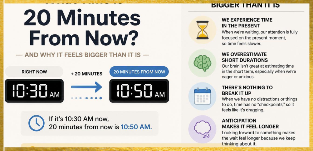What Time Is 20 Minutes From Now and Why It Feels Bigger Than It Is