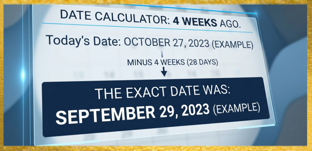 Exact Date 4 Weeks Ago