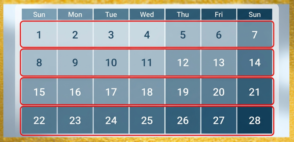 4 Weeks vs Other Periods