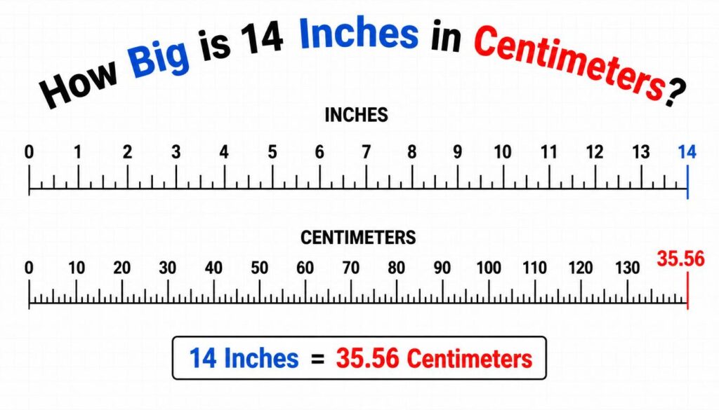 How Big is 14 Inches in Centimeters?