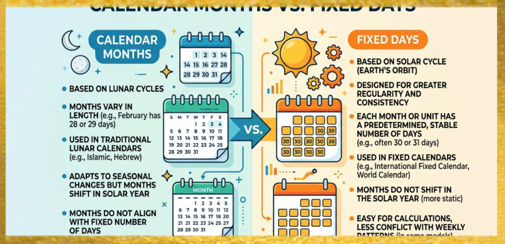 calendar months vs fixed days