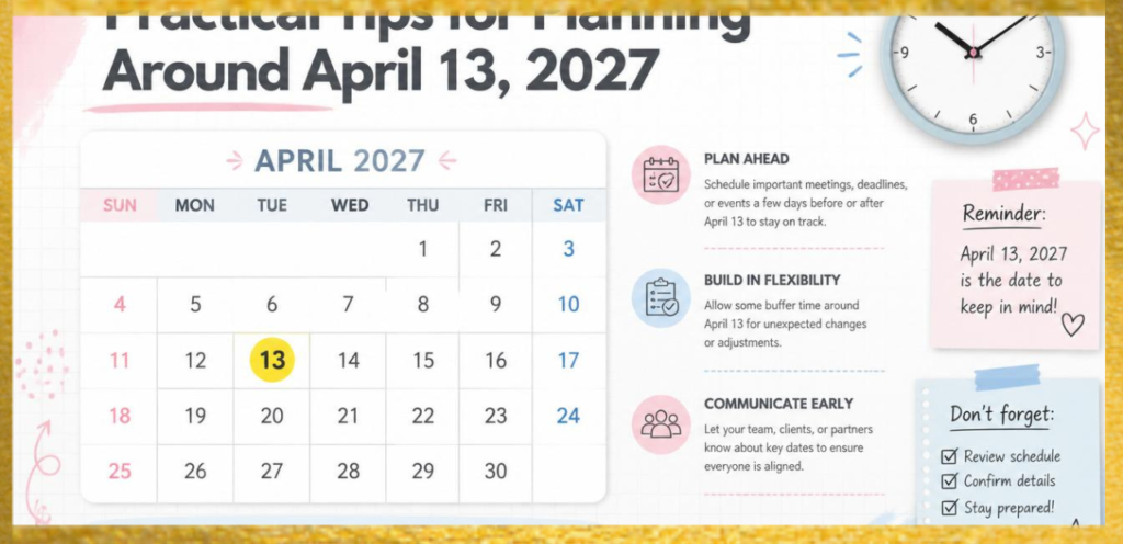 Planning Around April 13, 2027