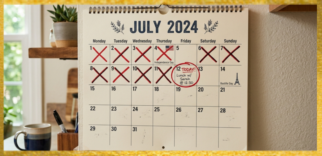 Calendar Progression Through July