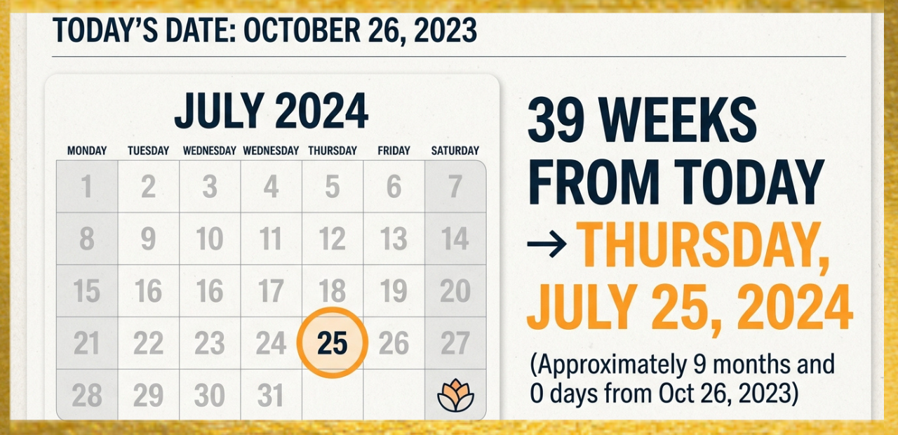 39 Weeks From Today